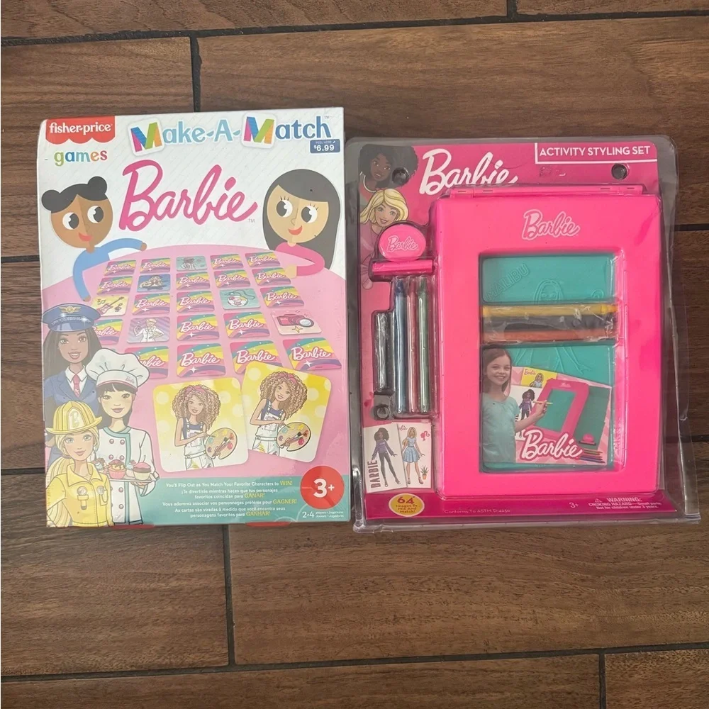 Fisher-Price Barbie Styling Set and Matching Game set of 2
